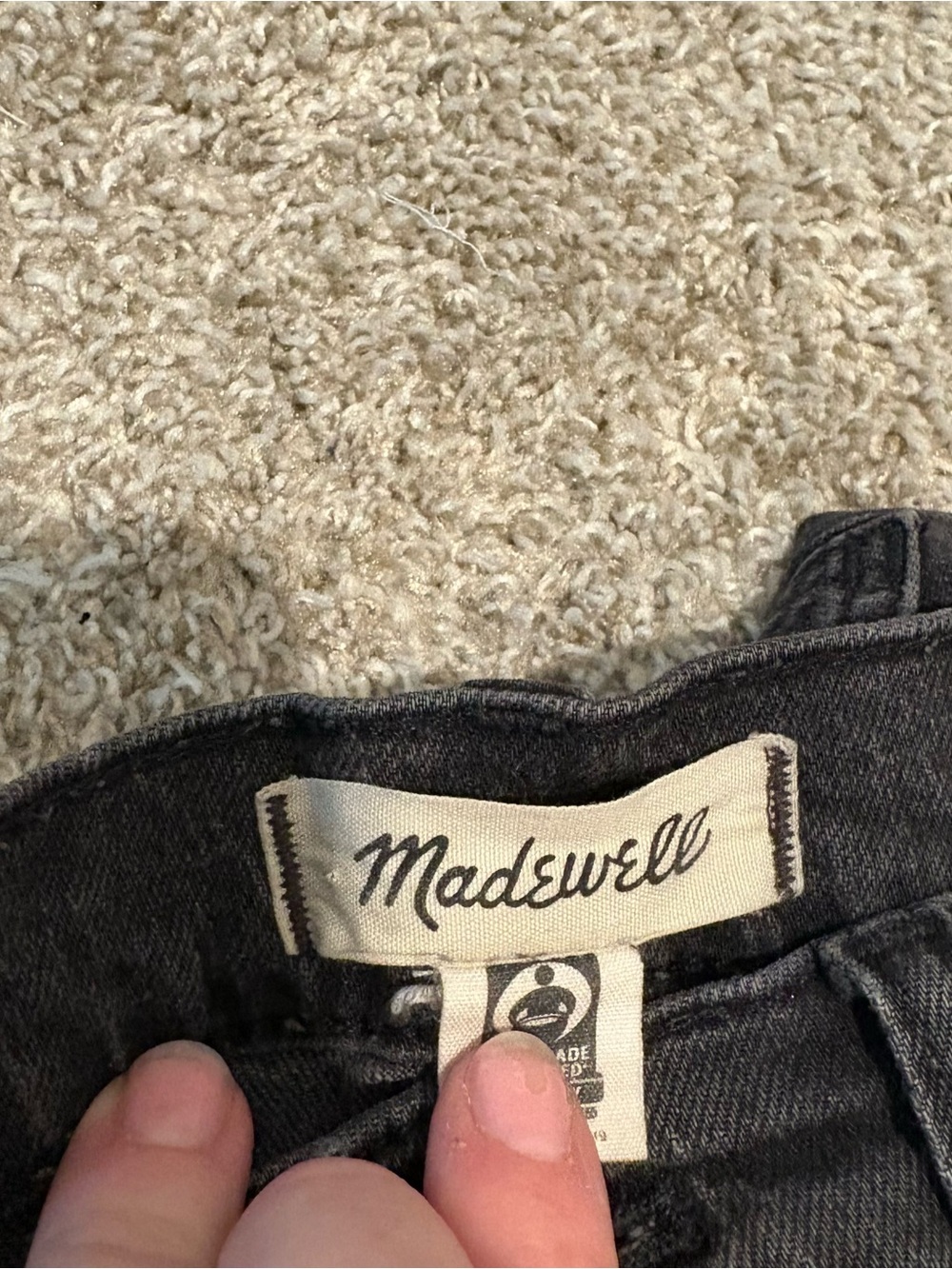 Madewell Men's Black Bootcut Jeans - Slightly Faded Finish - Picture 2 of 5